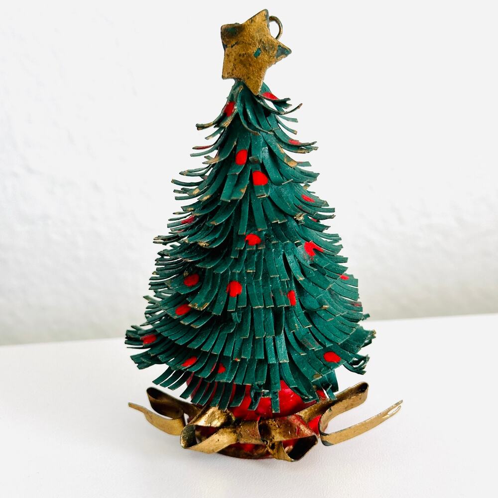 Vintage Victorian Metal Christmas Tree Ornament, Christmas Ornament